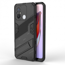 Θήκη Κινητού BBR Steel Αντικραδασμική ( Armor - Shockproof ) με ενσωματωμένη βάση στήριξης ( Kickstand ) για XIAOMI REDMI 12C BLACK